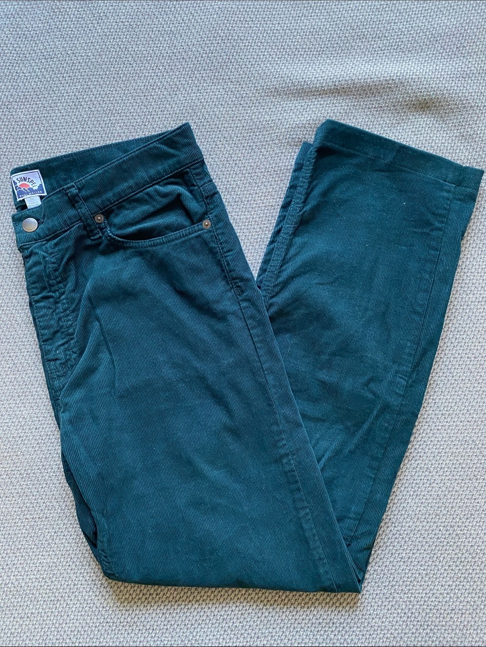 Sunspel x Paul Weller men’s 32” green corduroys